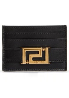 Versace La Greca Leather Card Case