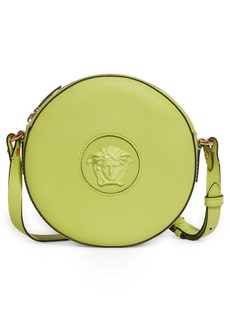 Versace La Medusa Round Leather Camera Bag in Citron-Versace Gold at Nordstrom
