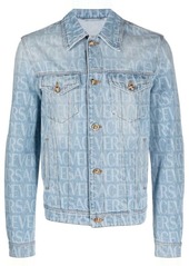 VERSACE LA VACANZA Logo all over denim jacket