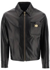 Versace leather blouse jacket