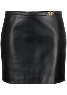 VERSACE Leather mini skirt