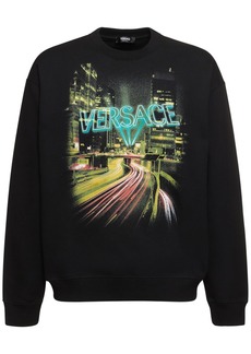 Versace Lights Printed Cotton Sweatshirt