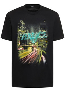 Versace Lights Printed Cotton T-shirt