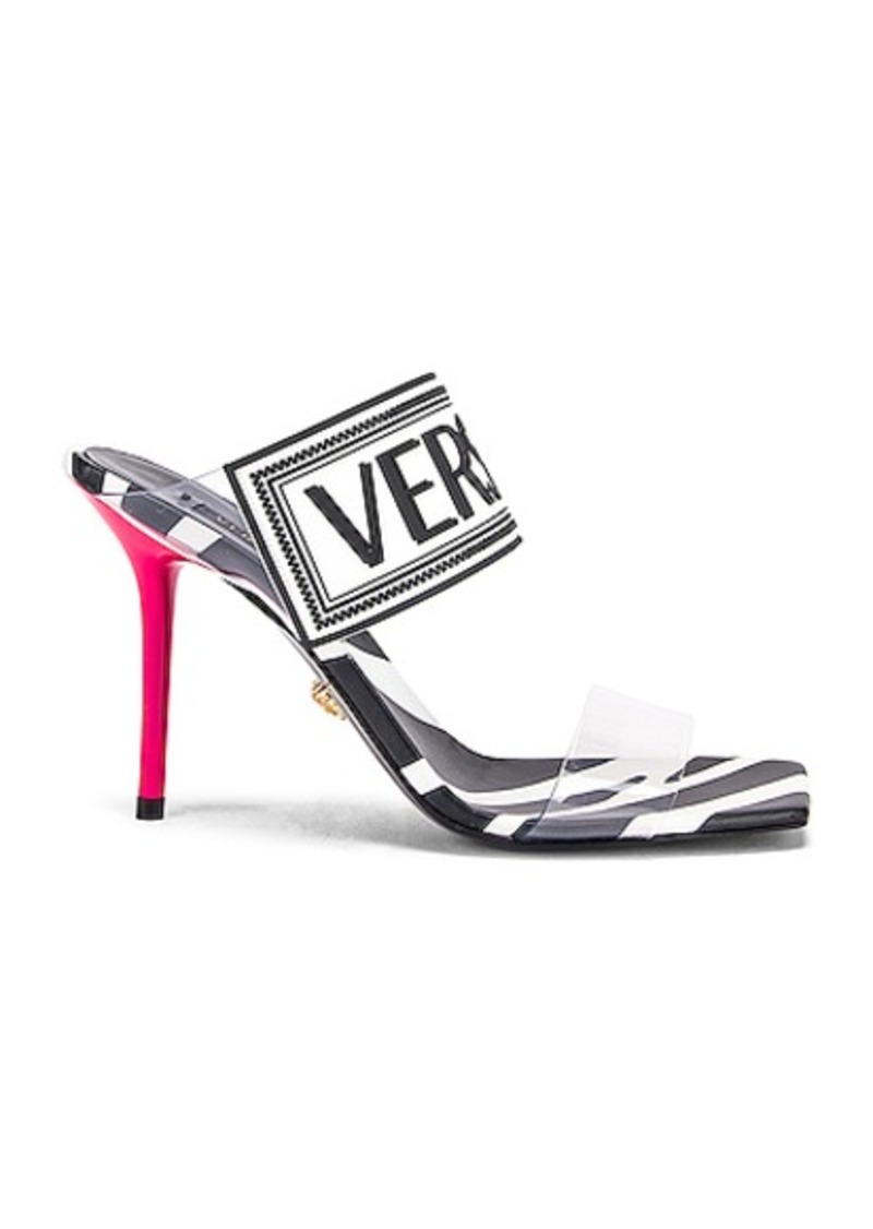 versace clear heels