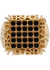 Versace Logo Crystal Ring