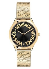 Versace Logo Halo Mesh Strap Watch