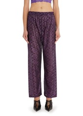 Versace Logo Print Sheer Cover-Up Pants