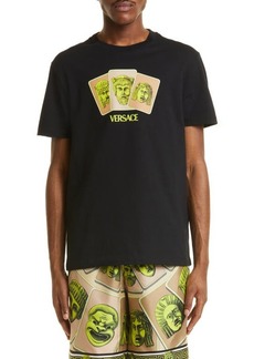 Versace Mask Card Graphic Tee