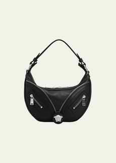 Versace Medium Medusa Zip Leather Hobo Bag