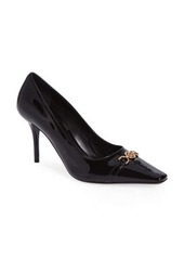 Versace Medusa Buckle Patent Leather Pump