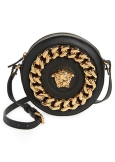 Versace Medusa Chain Round Crossbody Camera Bag in Black-Versace Gold at Nordstrom
