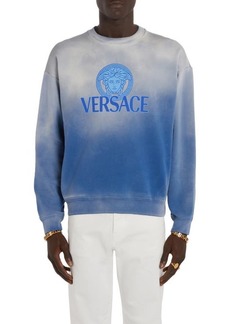 Versace Medusa Ombré Cotton Graphic Sweatshirt
