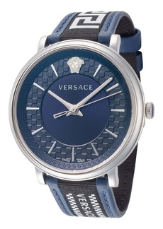 Versace Men's 42mm Blue Quartz Watch VE5A01121