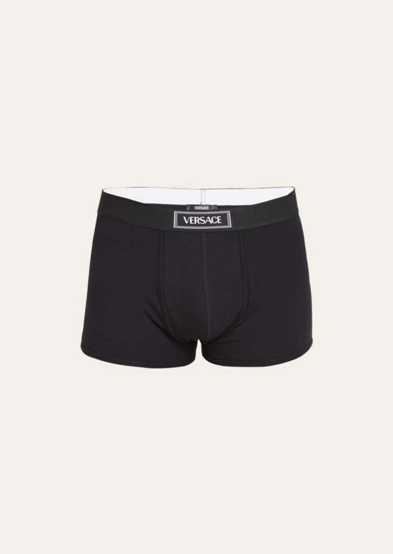 Versace Men's Cotton Jersey Logo Boxer Briefs