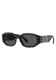 Versace Men's VE4361-539887 Fashion 53mm Black Sunglasses