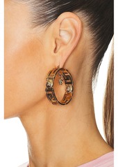 VERSACE Metal Circle Earrings