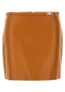 VERSACE Mini leather skirt