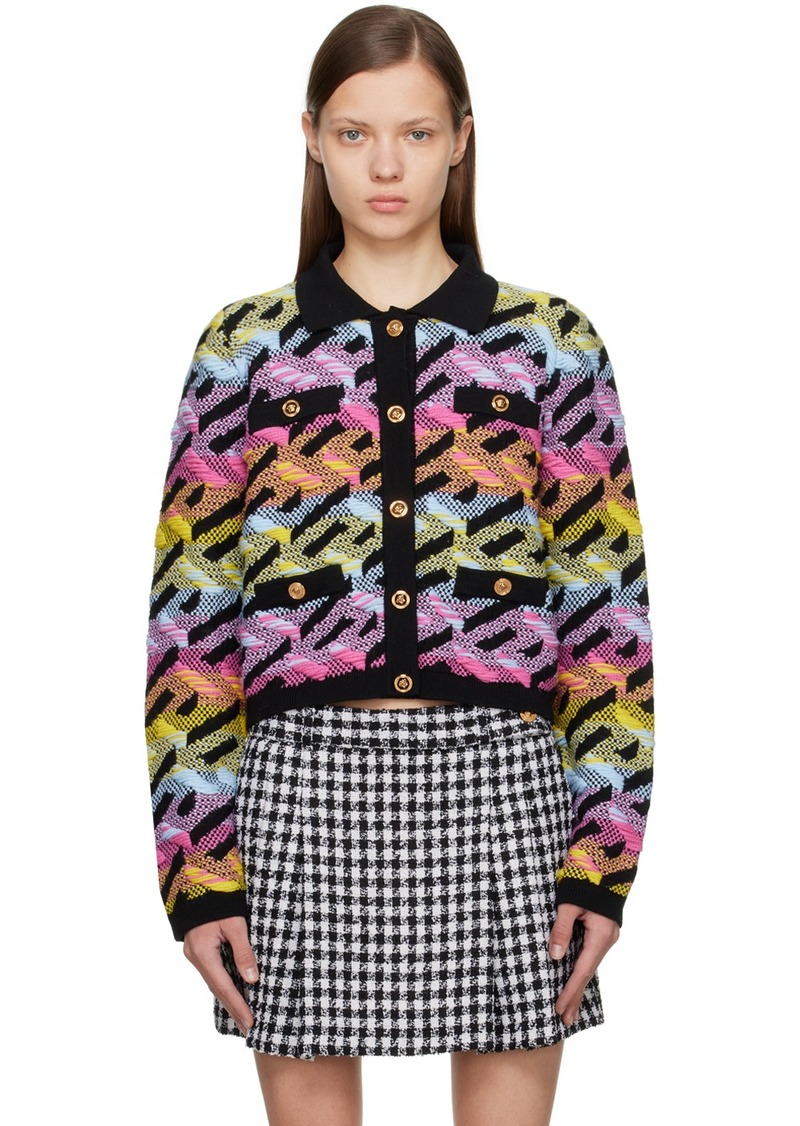 Versace Multicolor 'La Greca' Cardigan