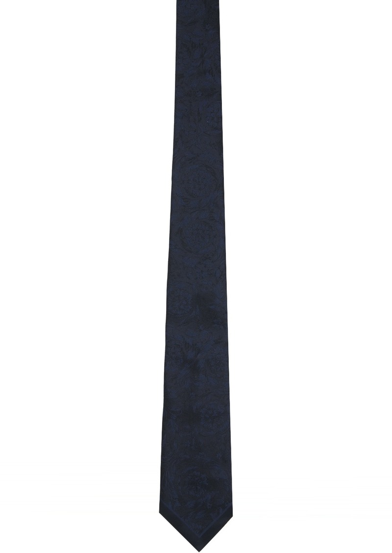 Versace Navy Barocco Tie