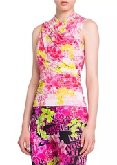 Versace Orchid Crepe Top