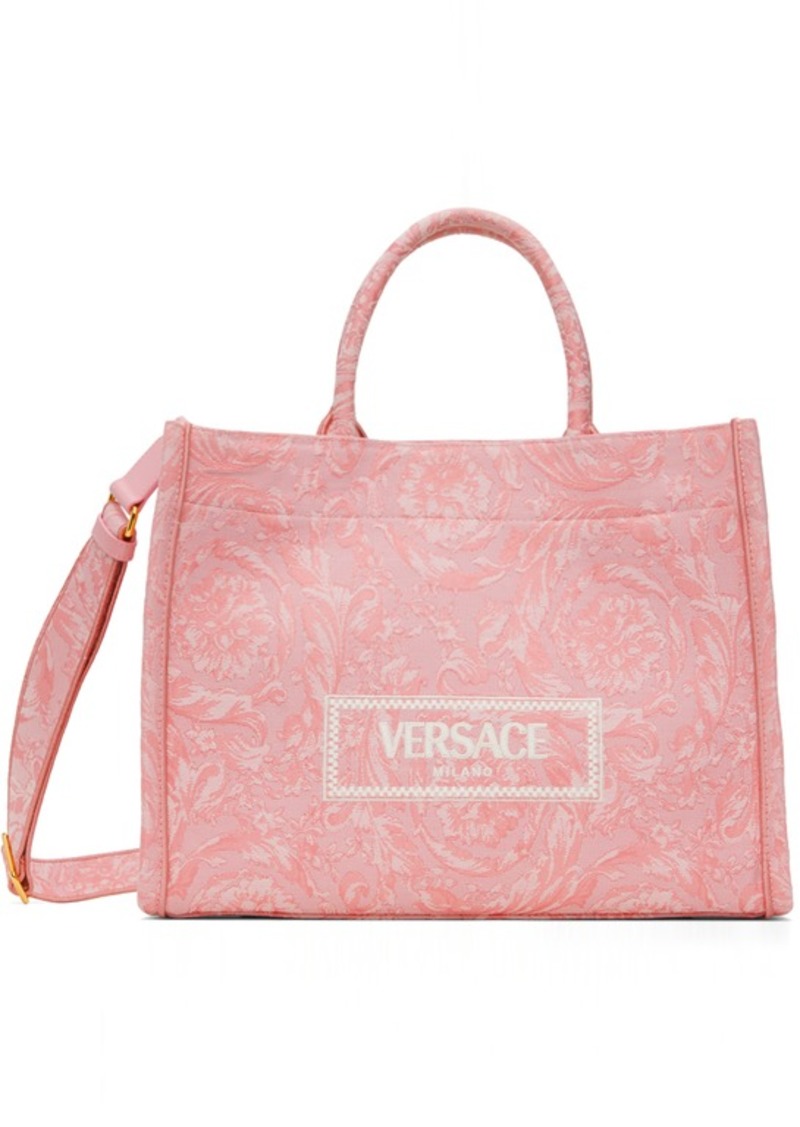 Versace Pink Barocco Athena Tote