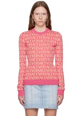 Versace Pink Jacquard Sweater
