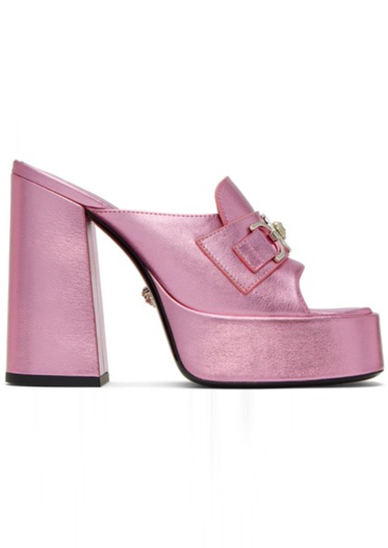 Versace Pink Medusa '95 Heeled Sandals