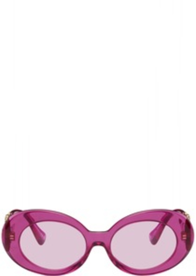 Versace Pink Medusa Biggie Oval Sunglasses