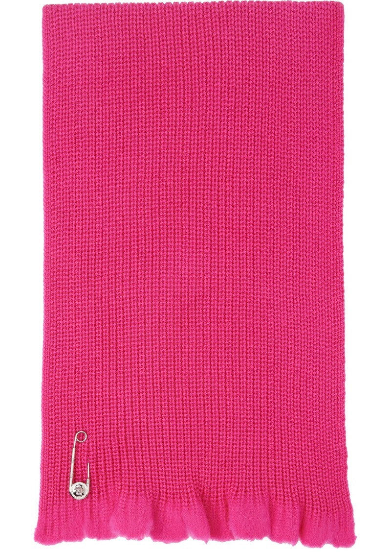 Versace Pink Medusa Safety Pin Scarf