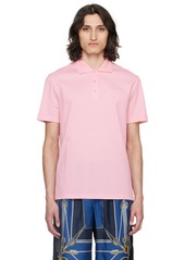 Versace Pink Milano Stamp Polo