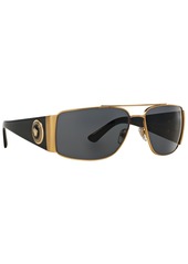 Versace Polarized Sunglasses , VE2163 - GOLD BLACK/GREY POLARIZED