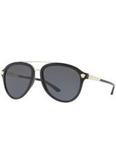 Versace Polarized Sunglasses , VE4341 - BLACK/GREY POLAR