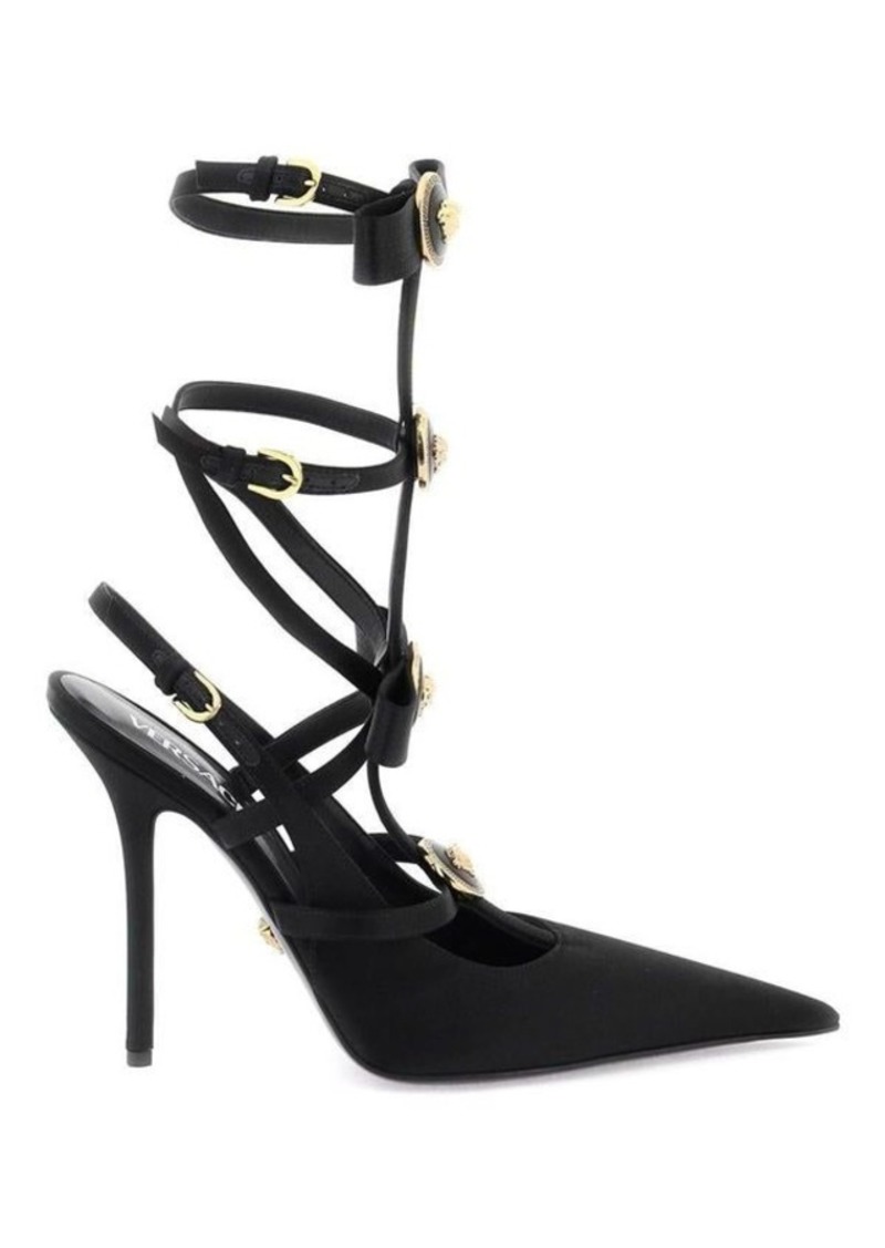 Versace slingback pumps with gianni ribbon bows