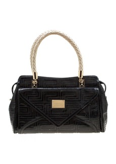 Versace Quilted Patent Leather Satchel