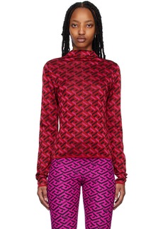 Versace Red 'La Greca' Sweater