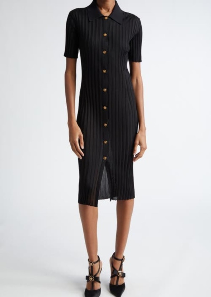 Versace Rib Midi Shirtdress