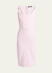 Versace Satin Midi Sheath Dress