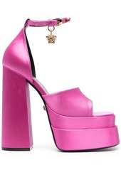 VERSACE Satin platform sandals