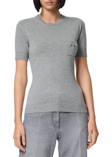 Versace Short Sleeve Cashmere Sweater