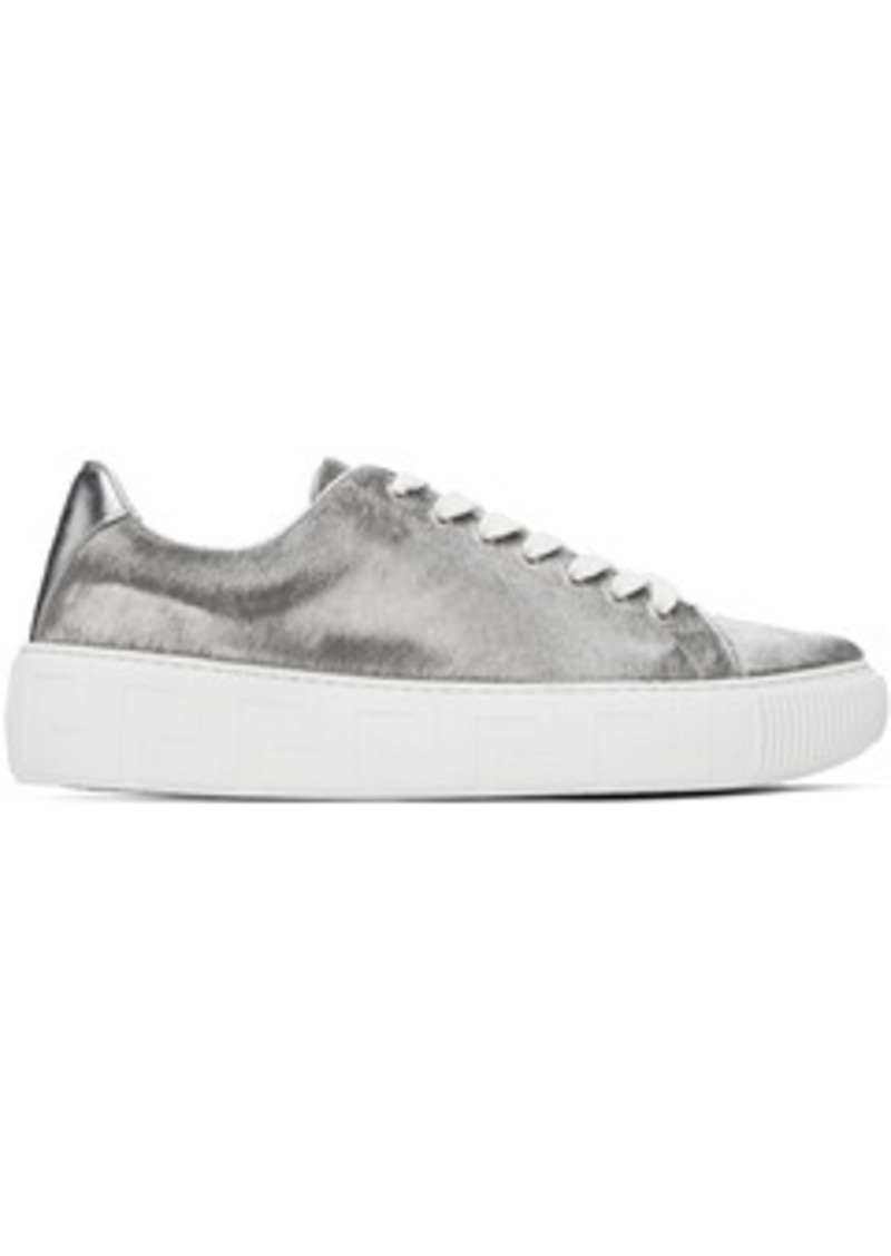 Versace Silver Greca Sneakers