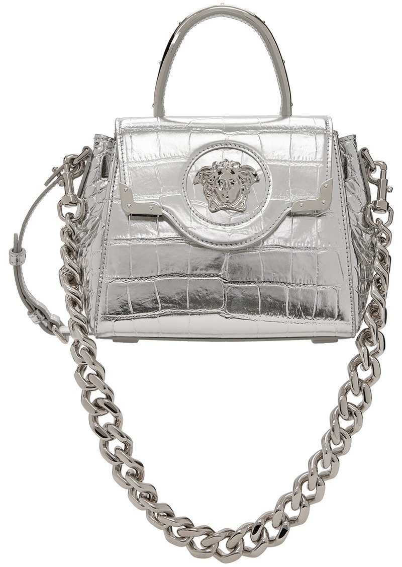 Versace Silver Medusa Top Handle Bag