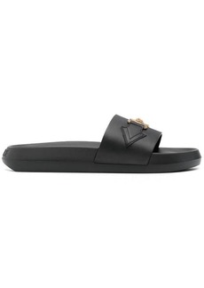 VERSACE SLIDES LEATHER SHOES