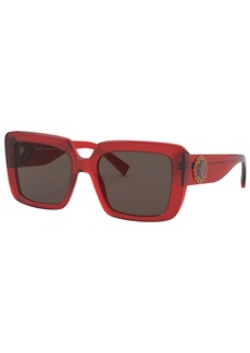 Versace Women's Sunglasses, VE4384B - TRANSPARENT RED/BROWN