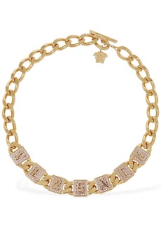 Versace Tiles Crystal Collar Necklace