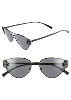 Versace Tribute 56mm Aviator Sunglasses