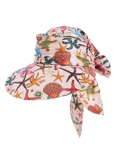 Versace Trésor de la Mer Print Silk Visor Hat