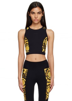 Versace Underwear Black & Gold Barocco Top