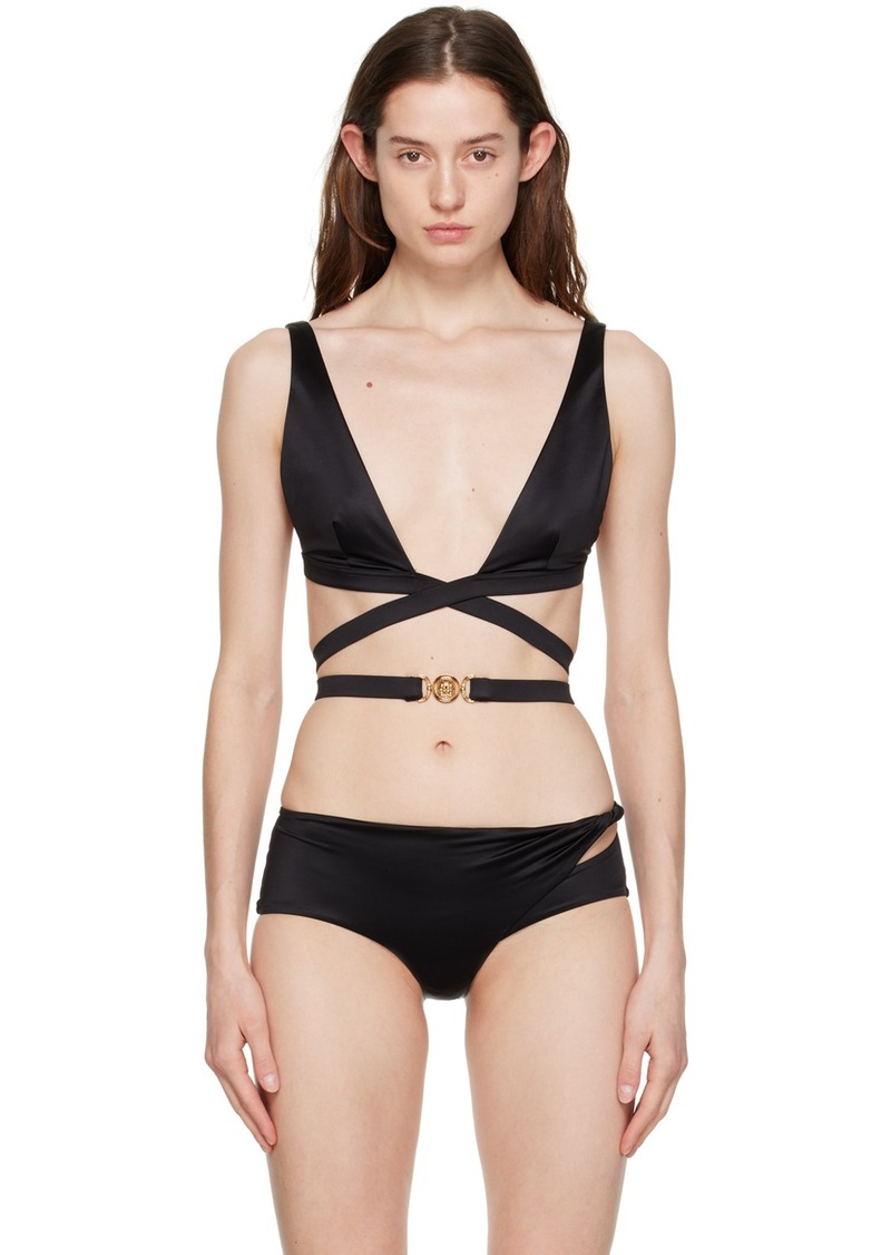 Versace Underwear Black Belize Bikini Top