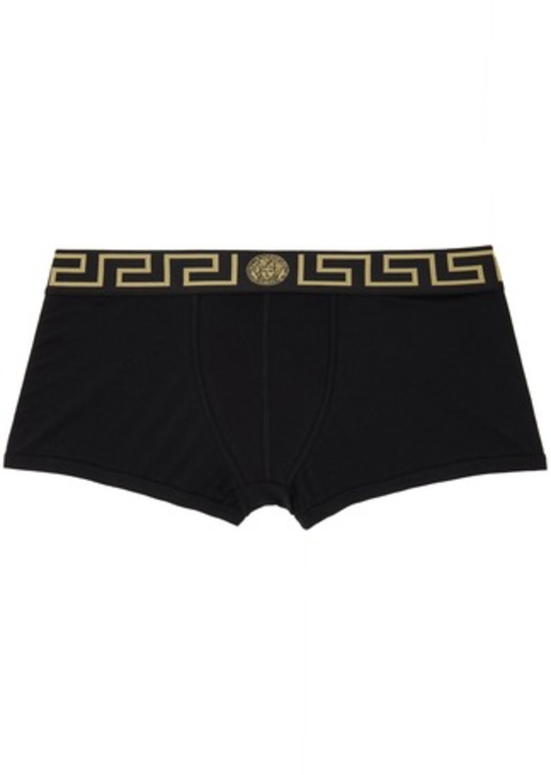 Versace Underwear Black Greca Border Boxer Briefs