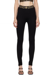 Versace Underwear Black Greca Border Leggings